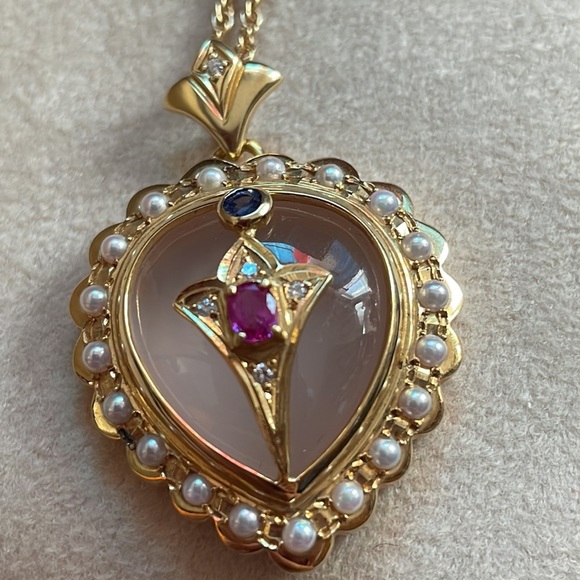 Beautiful K18 Heart Gold Necklace ~ Japan Gold❤️ - Picture 6 of 16